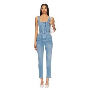 NWT Good American Sleeveless Fit For Success Jumpsuit Denim Size 3 (M) *FLAW